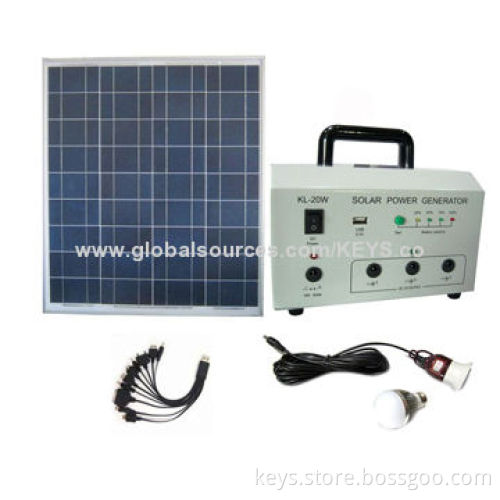 20W Solar Portable Power Off Grid System for Mobile phone, iPad, Outdoor Use